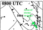 Brisbane Tornado 1973: mean sea level analysis leading to development of thunderstorms 4 Nov